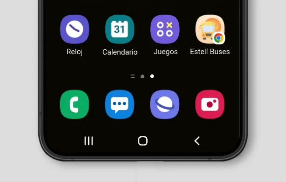 Estelí Buses añadido como atajo a la pantalla principal