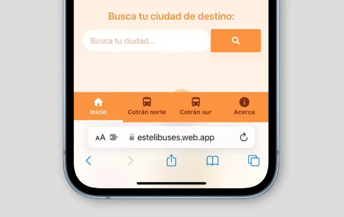 Icono de compartir en iOS