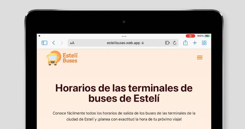 Instalación de Estelí Buses en iPad