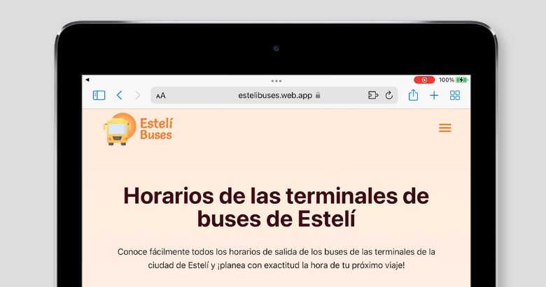 Instalación de Estelí Buses en iPad